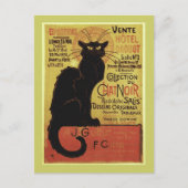  Chat Noir, Vente Hôtel Drouot Steinlen Briefkaart (Voorkant)