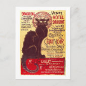  Chat Noir, Vente Hôtel Drouot Steinlen Briefkaart (Voorkant)