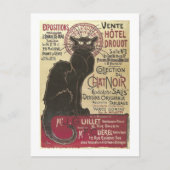 Chat Noir Vente Hôtel Drouot Steinlen Fine Art Briefkaart (Voorkant)