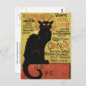 Chat Noir, Vente Hôtel Drouot Steinlen Fine Art Briefkaart (Voorkant / Achterkant)