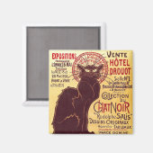 Chat Noir, Vente Hôtel Drouot Steinlen Magneet (Voorkant / Achterkant)