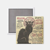  Chat Noir, Vente Hôtel Drouot Steinlen Magneet (Voorkant / Achterkant)