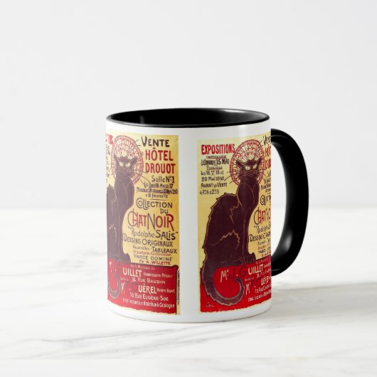 Chat Noir, Vente Hôtel Drouot Steinlen Mok (Voorkant rechts)