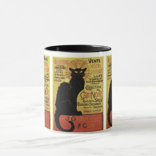 Chat Noir, Vente Hôtel Drouot Steinlen Mok (Midden)