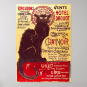  Chat Noir, Vente Hôtel Drouot Steinlen Poster (Voorkant)