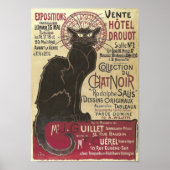  Chat Noir, Vente Hôtel Drouot Steinlen Poster (Voorkant)