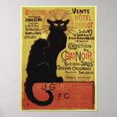 Chat Noir, Vente Hôtel Drouot Steinlen Poster (Voorkant)