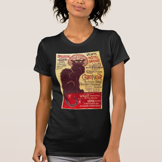  Chat Noir, Vente Hôtel Drouot Steinlen T-shirt (Voorkant)