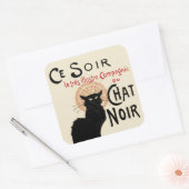 Chat Noir Vierkante Sticker (Envelop)