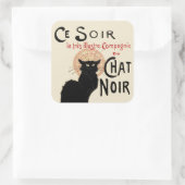 Chat Noir Vierkante Sticker (Tas)