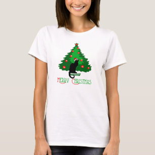 Chat Noir Vrolijk Kerstfeest T-shirt