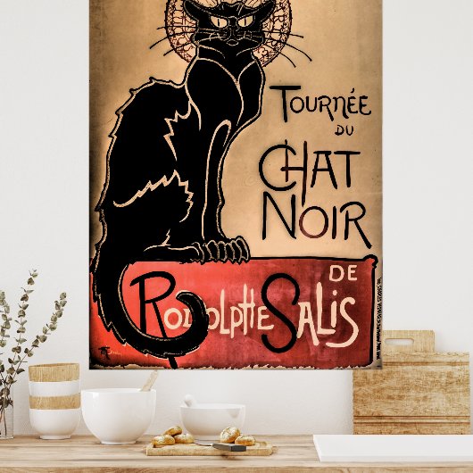  Chat Noir - Zwarte Kat Poster (Keuken)