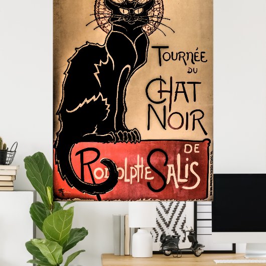  Chat Noir - Zwarte Kat Poster (Thuiskantoor)