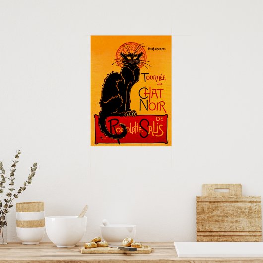 CHAT NOIR (zwarte kat) ~ Poster (Keuken)