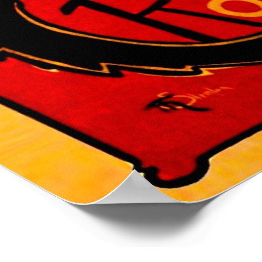 CHAT NOIR (zwarte kat) ~ Poster (Hoek)