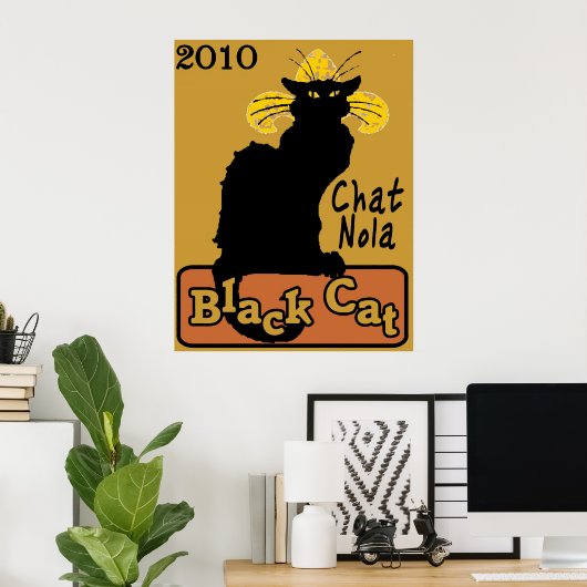 Chat Nola, Black Cat, 2010 Poster (Thuiskantoor)