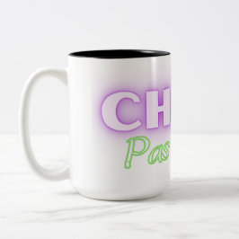 Chat pas d'allure! Kat expressie in het Frans Tweekleurige Koffiemok