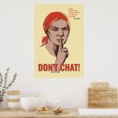 Chat  Sovjet-Poster niet met aangepaste tekst Poster (Keuken)