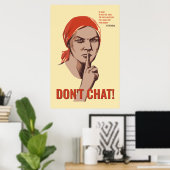 Chat  Sovjet-Poster niet met aangepaste tekst Poster (Thuiskantoor)