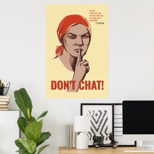 Chat  Sovjet-Poster niet met aangepaste tekst Poster (Thuiskantoor)