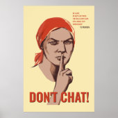 Chat  Sovjet-Poster niet met aangepaste tekst Poster (Voorkant)
