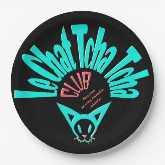 Chat Tsja Tsja Papieren Bordje (Voorkant)