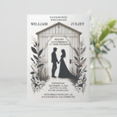 Chat Tuin Bloemen Lente Hout Boho Rustieke Bruilof Kaart (Staand voorkant)