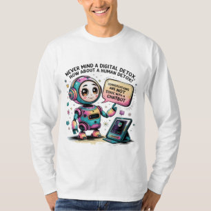 Chatbot memes menselijke niet digitale detox gifti t-shirt
