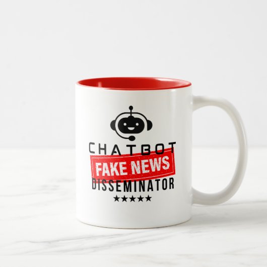 Chatbot NEP NIEUWS Verspreider Tweekleurige Koffiemok (Rechts)