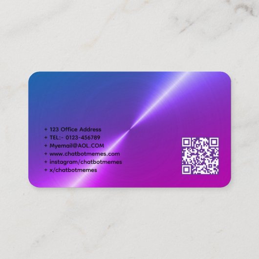 🤖Chatbot-ontwikkelaar Conversatie-AI-ingenieur NL Visitekaartje (Achterkant)