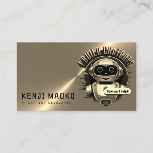 🤖Chatbot ontwikkelaar Conversational AI Engineer  Visitekaartje (Voorkant)