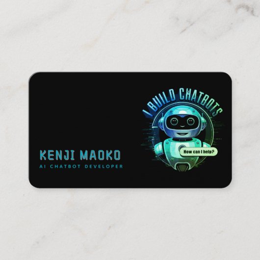 🤖Chatbot ontwikkelaar Conversational AI Engineer Visitekaartje (Voorkant)