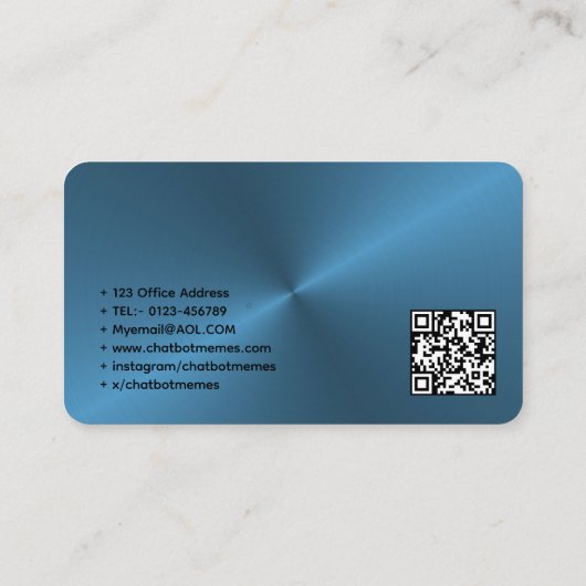 🤖Chatbot ontwikkelaar Conversational AI Engineer Visitekaartje (Achterkant)