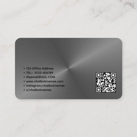 🤖Chatbot ontwikkelaar Conversational AI Engineer Visitekaartje (Achterkant)