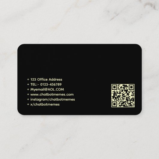 🤖Chatbot ontwikkelaar Conversational AI Engineer Visitekaartje (Achterkant)