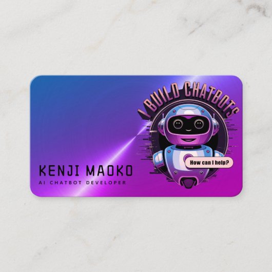 🤖Chatbot ontwikkelaar Conversational AI Engineer Visitekaartje (Voorkant)