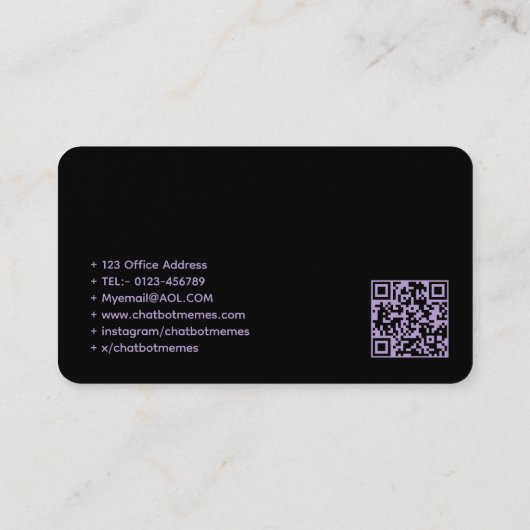 🤖Chatbot ontwikkelaar Conversational AI Engineer  Visitekaartje (Achterkant)