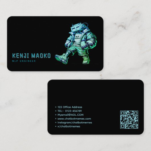 🤖Chatbot ontwikkelaar Conversational AI Engineer  Visitekaartje (Voorkant / Achterkant)