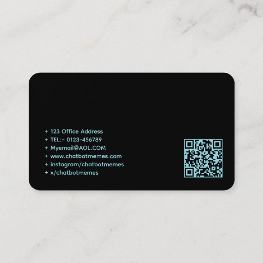 🤖Chatbot ontwikkelaar Conversational AI Engineer Visitekaartje (Achterkant)