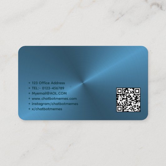 🤖Chatbot ontwikkelaar Conversational AI Engineer Visitekaartje (Achterkant)