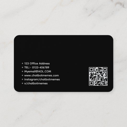 🤖Chatbot ontwikkelaar Conversational AI Engineer Visitekaartje (Achterkant)