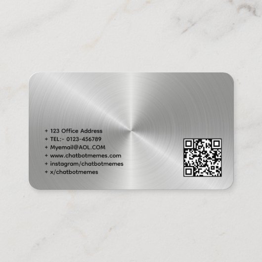 🤖Chatbot ontwikkelaar Conversational AI Engineer Visitekaartje (Achterkant)