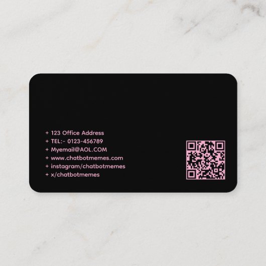 🤖Chatbotontwikkelaar Conversatie AI-ingenieur NLP Visitekaartje (Achterkant)