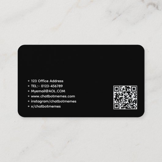 🤖Chatbotontwikkelaar Conversational AI-ingenieur  Visitekaartje (Achterkant)