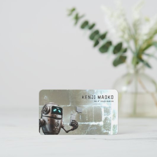 🤖Chatbotontwikkelaar Conversational AI NLP-ingeni Visitekaartje (Staand voorkant)