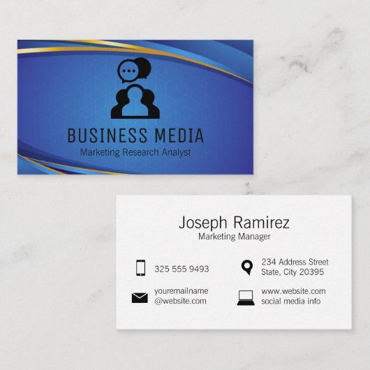 Chatbubbels | Moderne achtergrond Visitekaartje (Voorkant / Achterkant)