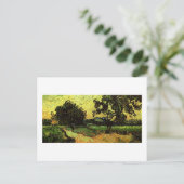 Chateau Auvers Landscape Twilight Van Gogh Fine Briefkaart (Staand voorkant)