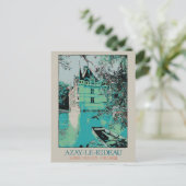 Chateau Azay-le-Rideau in de Loirevallei, Frankrij Briefkaart (Staand voorkant)