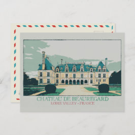 Château Beauregard in de Loirevallei, Frankrijk Briefkaart