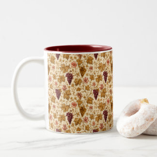 Château Bordeaux Botanical Grapes Mug Tweekleurige Koffiemok